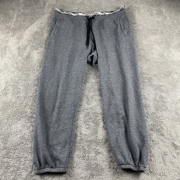 Calvin Klein Sweatpants Mens XL 32x23 Gray Performance Lounge Pants - Picture 1 of 14